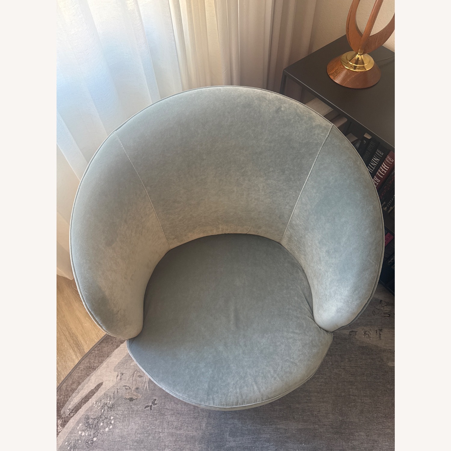 Crate & Barrel Infiniti Swivel Chair - image-2