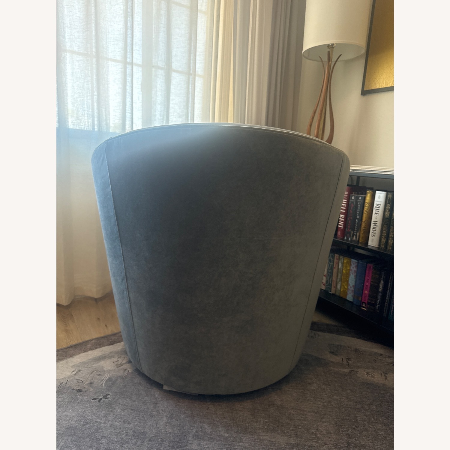 Crate & Barrel Infiniti Swivel Chair - image-5