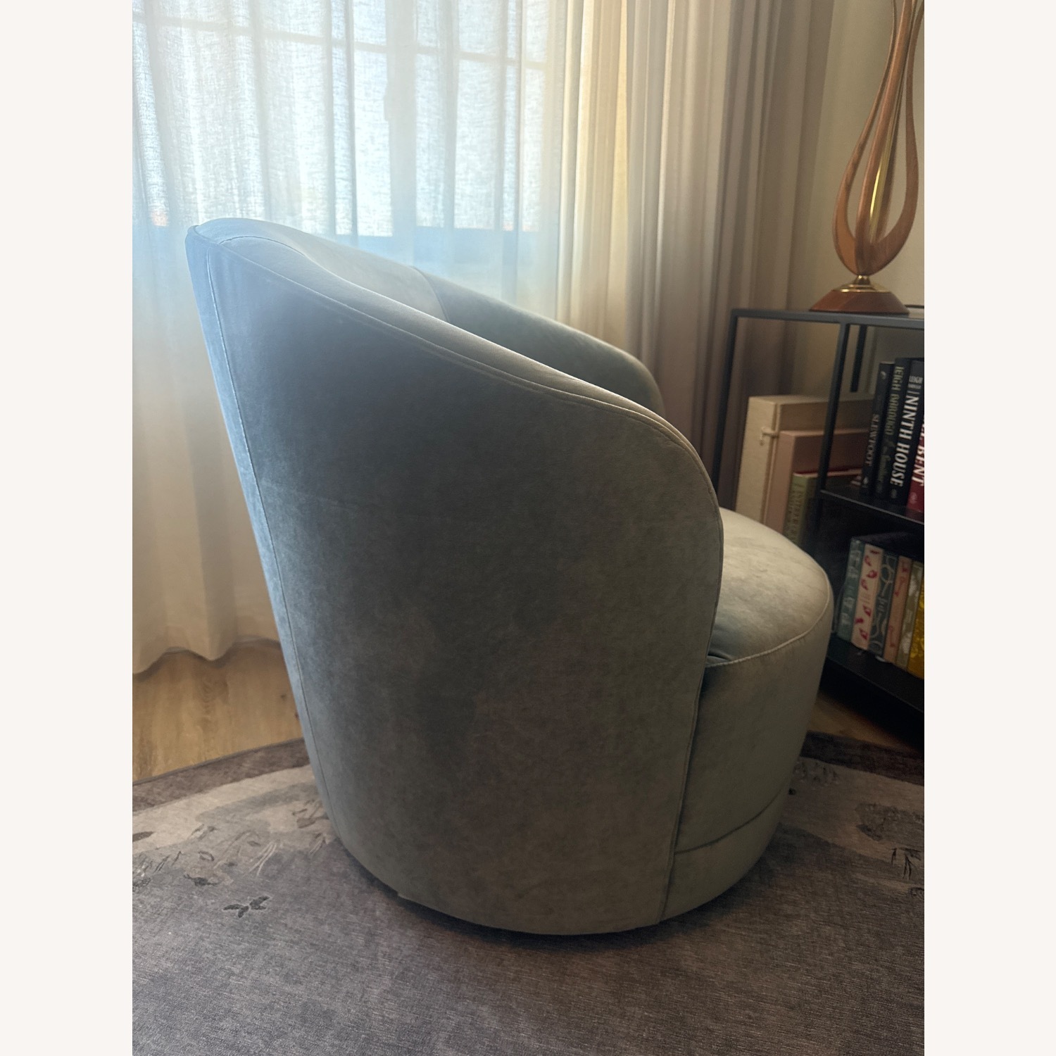 Crate & Barrel Infiniti Swivel Chair - image-4
