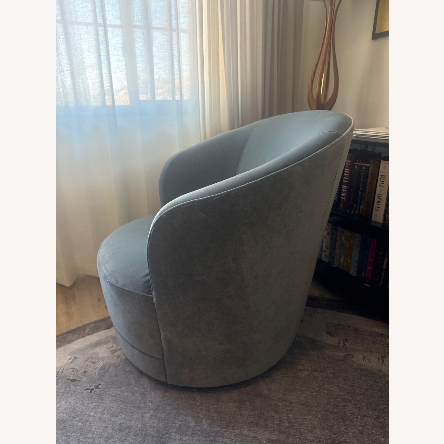 Crate & Barrel Infiniti Swivel Chair - image-3