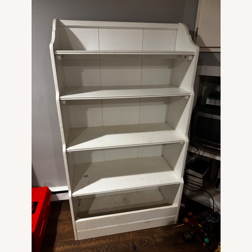 Used The Land of Nod White Wood Bookcases for sale on AptDeco