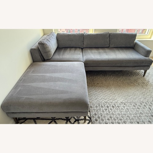 Used West Elm Light Gray Fabric 3+ Piece Sectional for sale on AptDeco