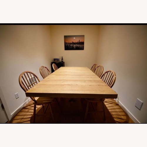Used Ashley Furniture Galliden Table and IKEA SKOGSTA Chairs for sale on AptDeco