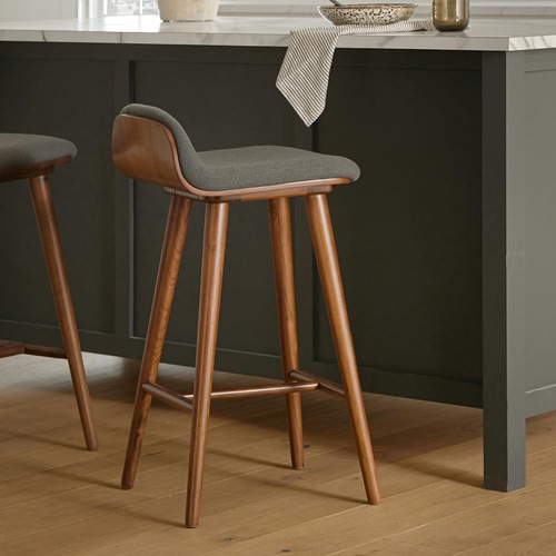 Used Article Light Gray Fabric Stool for sale on AptDeco