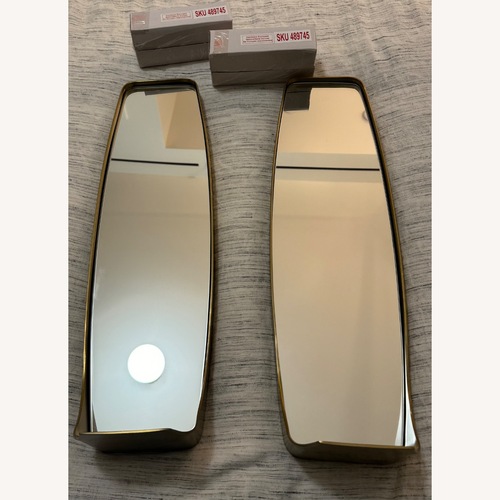 Used CB2 Gold Metal Wall Mirrors for sale on AptDeco