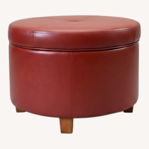 Used Leather Storage Ottoman for sale on AptDeco