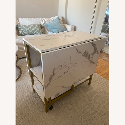 Used Foldable White Wooden Table for sale on AptDeco