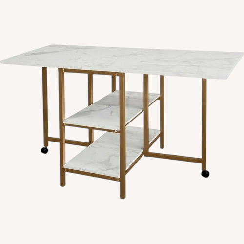 Used Foldable White Wooden Table for sale on AptDeco