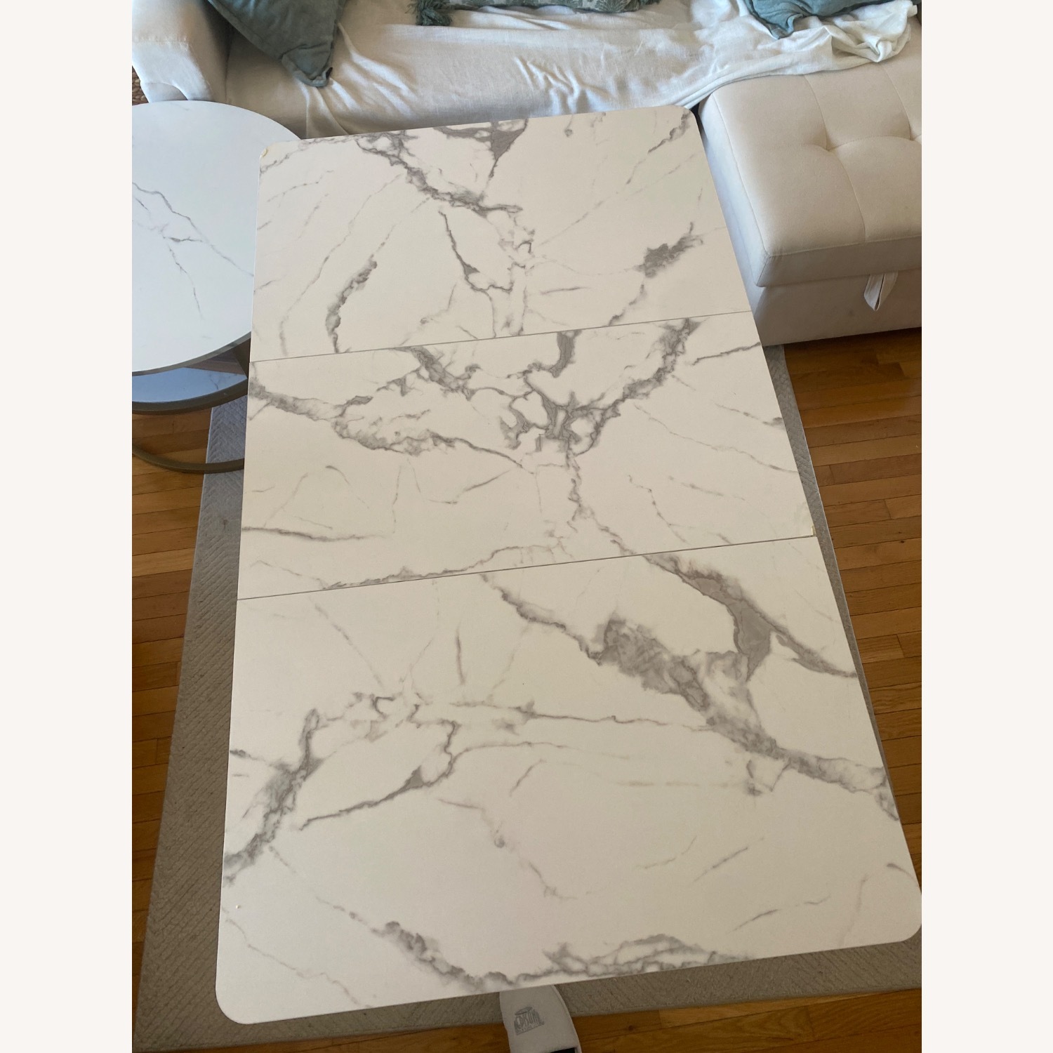 Foldable White Wooden Table - image-6
