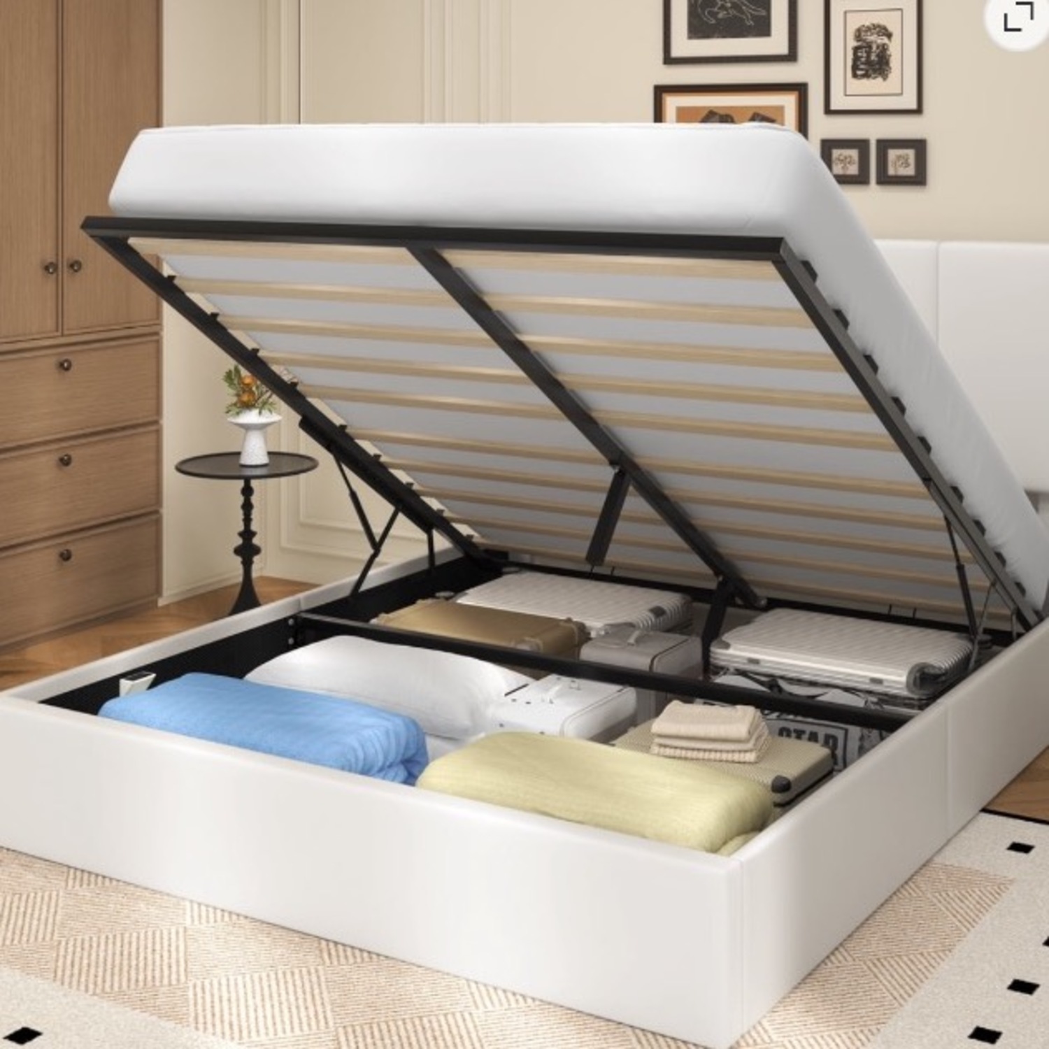 Walmart Queen Size Lift up Storage Bed Frame  - image-2