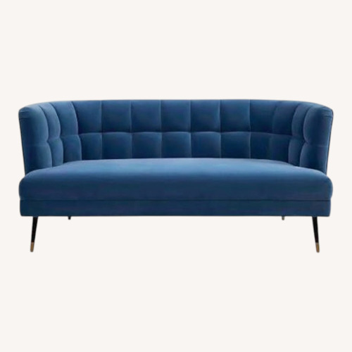 Used Jonathan Adler Blue Velvet Sofa/Settee for sale on AptDeco
