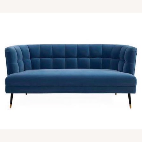Used Jonathan Adler Blue Velvet Sofa/Settee for sale on AptDeco