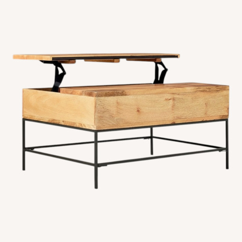 Used West Elm Natural Wood Coffee Table for sale on AptDeco