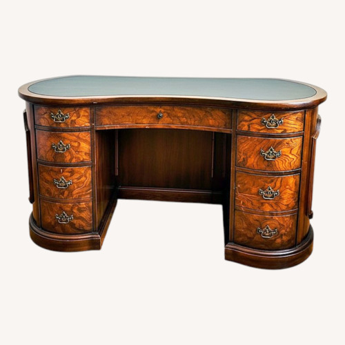 Used Vintage Solid Wood Kidney-Shaped Executive Desk for sale on AptDeco
