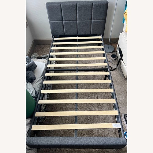 Used Light Gray Twin Bed for sale on AptDeco