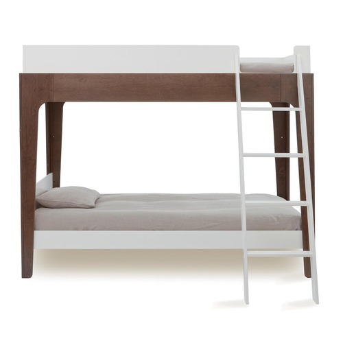 Used Oeuf Perch White/Walnut Bunk Bed for sale on AptDeco