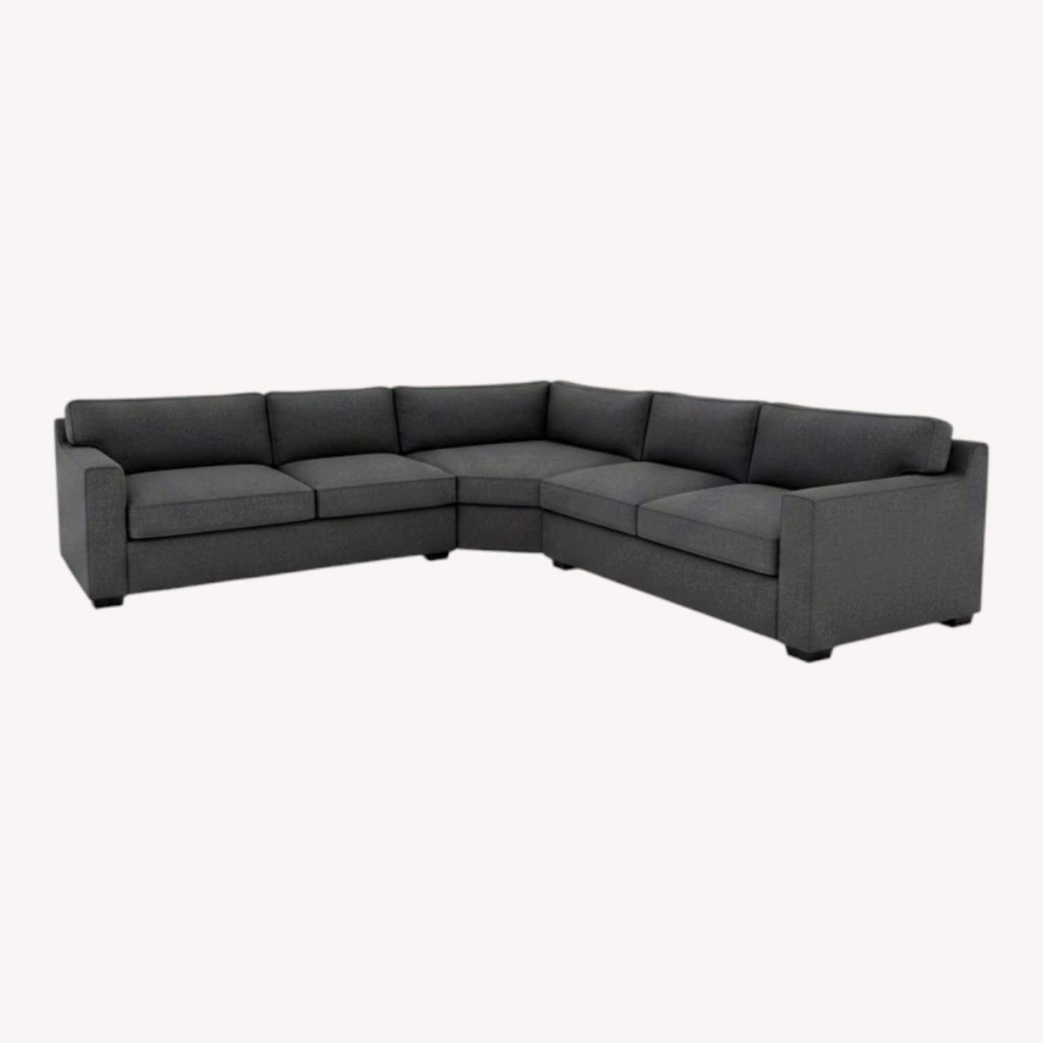 Living Spaces Irvine Black Fabric 3 Piece Sectionals - image-0