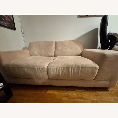 Used Natuzzi  Natural Suede 2 Seater Sofa for sale on AptDeco