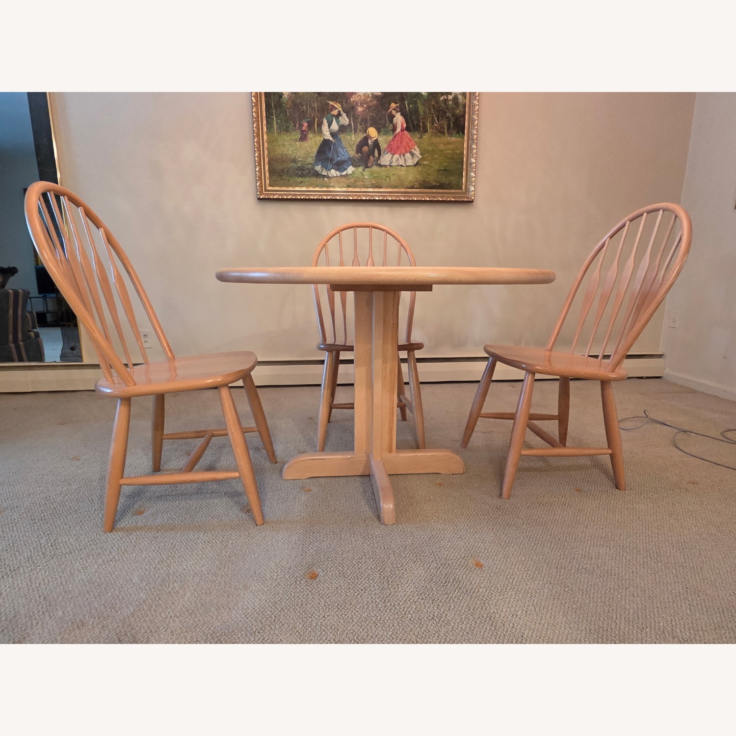 Vintage/Antique Finds Light Brown Wood Dining Set - image-5