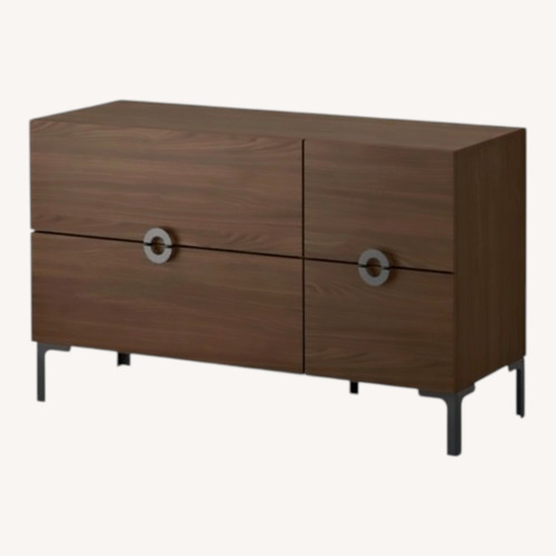 Used Dark Brown Wood Veneer Sideboard for sale on AptDeco