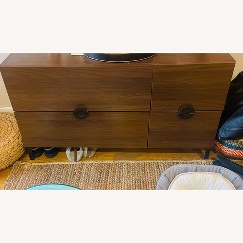 Used Dark Brown Wood Veneer Sideboard for sale on AptDeco
