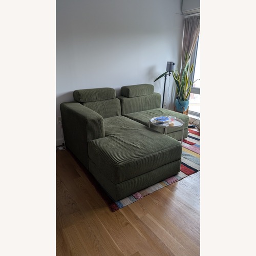 Used IKEA JÄTTEBO Green Fabric 2 Piece Sectional for sale on AptDeco