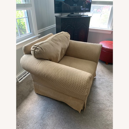 Used Gold Fabric Armchair for sale on AptDeco