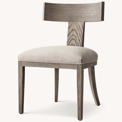 Used Restoration Hardware Contemporary Klismos Light Gray Wood Dining Chair for sale on AptDeco