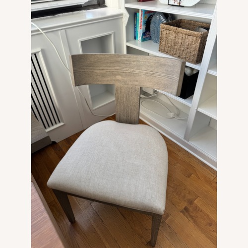 Used Restoration Hardware Contemporary Klismos Light Gray Wood Dining Chair for sale on AptDeco