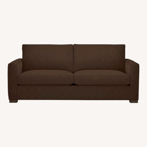 Used Room & Board Dark Brown/Green Fabric 2 Seater Sofa for sale on AptDeco