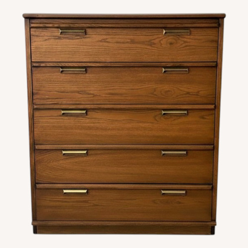 Used Vintage/Antique Finds Dark Brown Wood Dresser for sale on AptDeco
