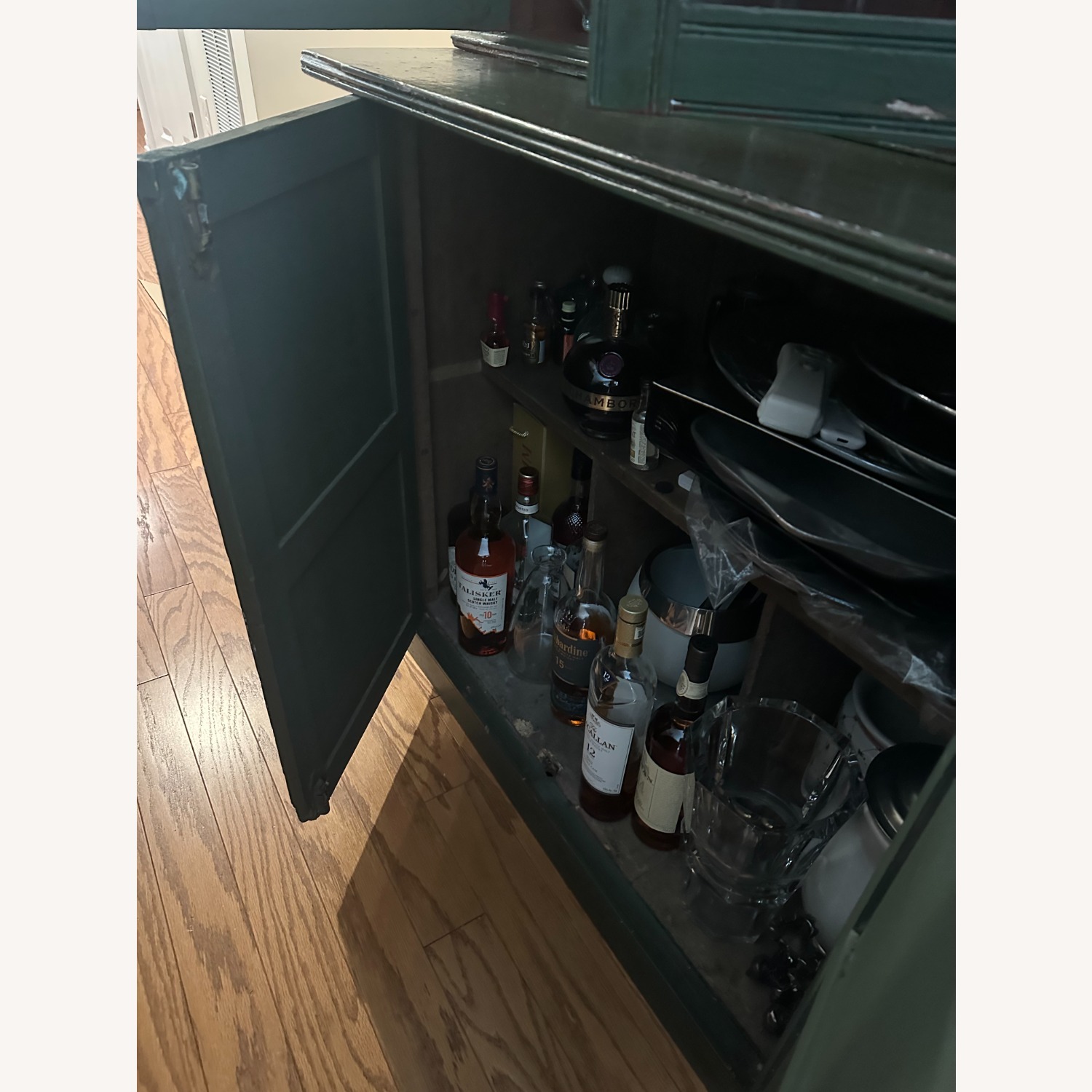 Vintage/Antique Finds Green Wood Sideboard - image-4