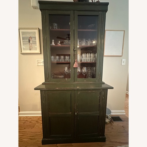 Used Vintage/Antique Finds Green Wood Sideboard for sale on AptDeco