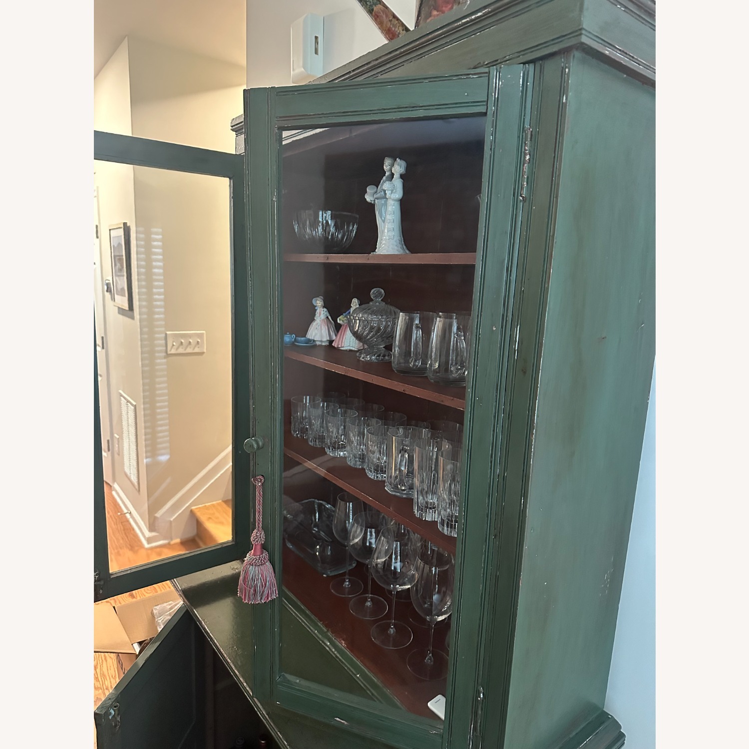 Vintage/Antique Finds Green Wood Sideboard - image-3