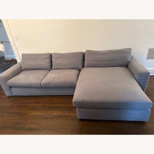 Used Arhaus Kipton Gray Chaise Sectional for sale on AptDeco