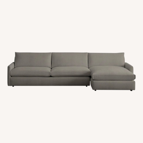 Used Arhaus Kipton Gray Chaise Sectional for sale on AptDeco