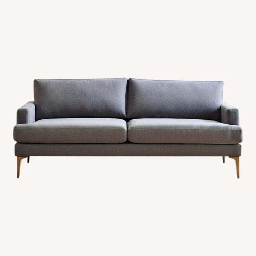 Used West Elm Light Gray Fabric 2 Seater Sofa for sale on AptDeco