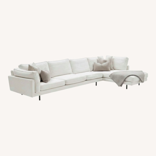 Used De Padova Large (Seats 4-6) White Sectional Sofa for sale on AptDeco