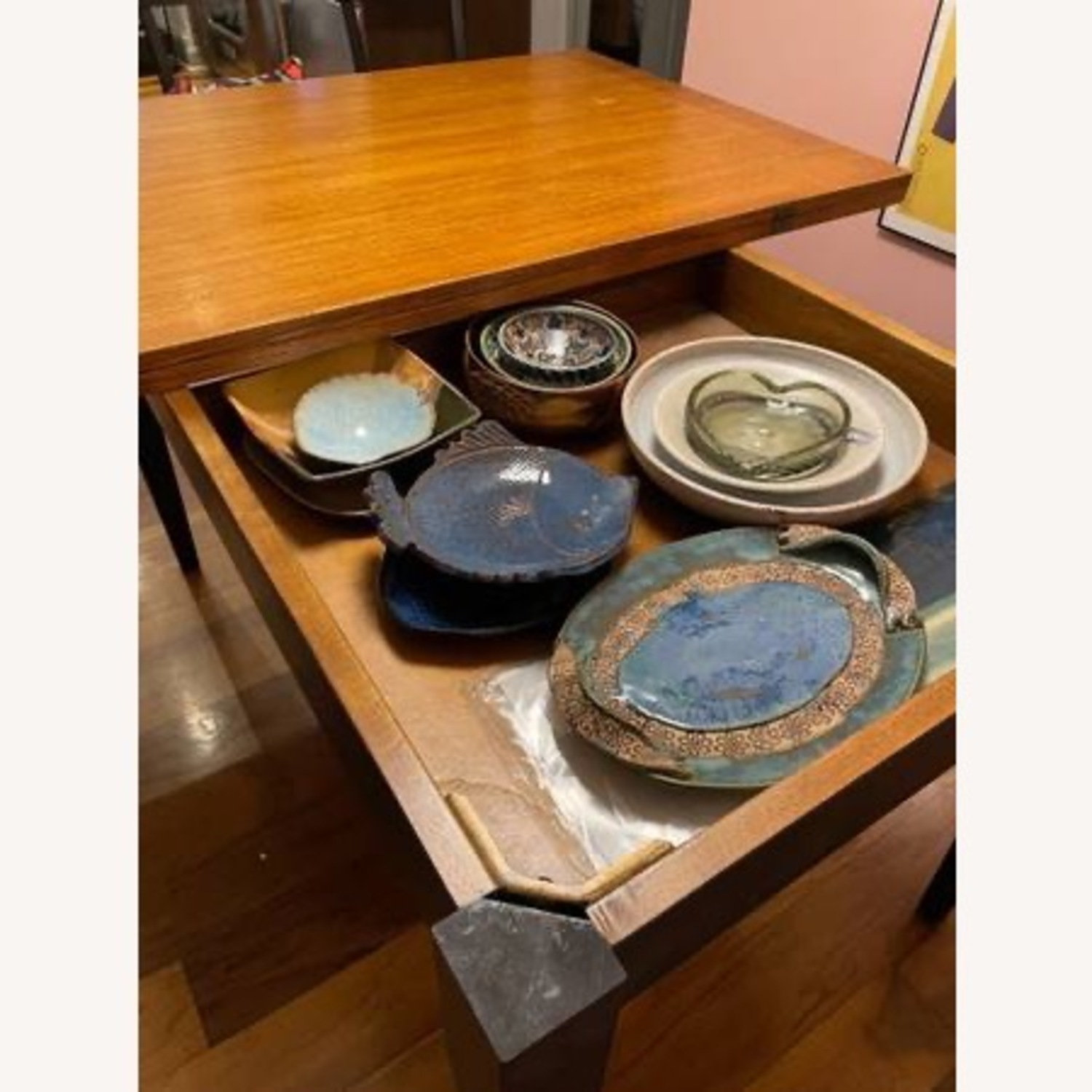Crate & Barrel Dining Room Table With Storage - image-5