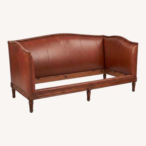 Used Lillian August Leather Loveseat for sale on AptDeco