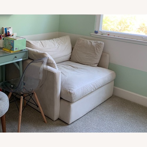 Used Crate & Barrel Lounge Natural Fabric Loveseat for sale on AptDeco