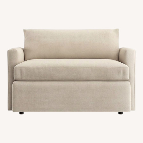 Used Crate & Barrel Lounge Natural Fabric Loveseat for sale on AptDeco