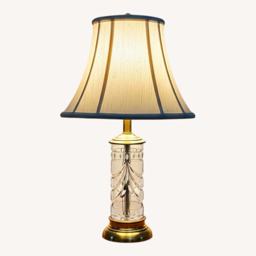 Used Waterford Crystal Table Lamps with White Shades for sale on AptDeco