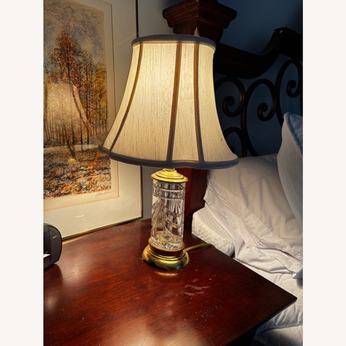Used Waterford Crystal Table Lamps with White Shades for sale on AptDeco