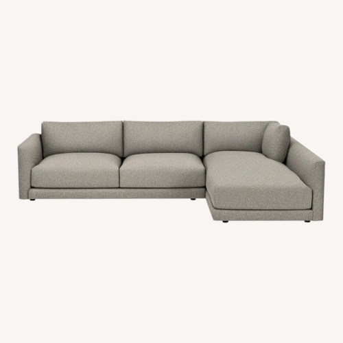 Used Room & Board Light Gray Fabric 2 Piece Sectional for sale on AptDeco