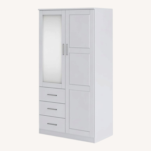Used Wayfair White Wood Armoire for sale on AptDeco