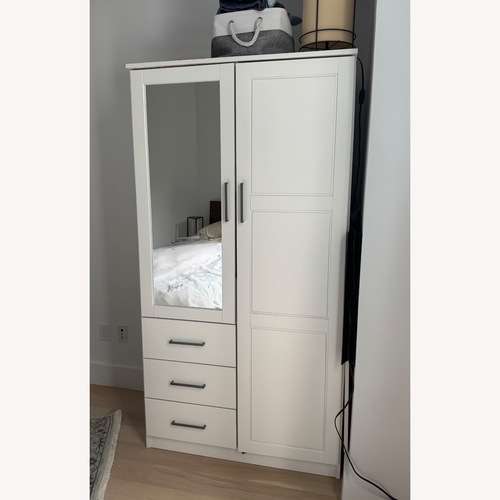 Used Wayfair White Wood Armoire for sale on AptDeco