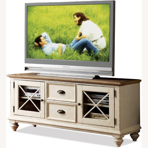 Used Solid Wood French Entertainment Console TV Table for sale on AptDeco