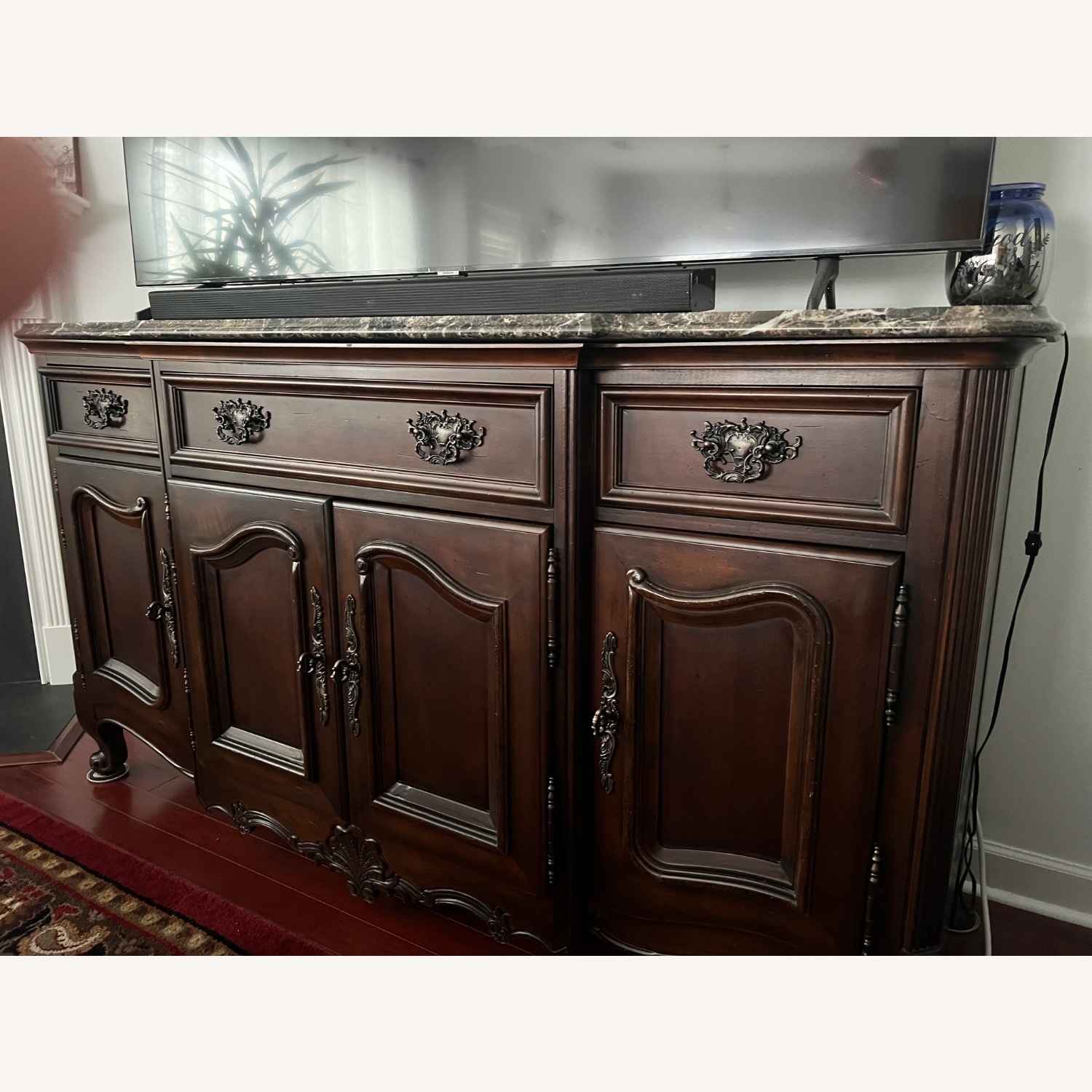 Bernhardt Sideboard/Credenza with Marble Top - image-1
