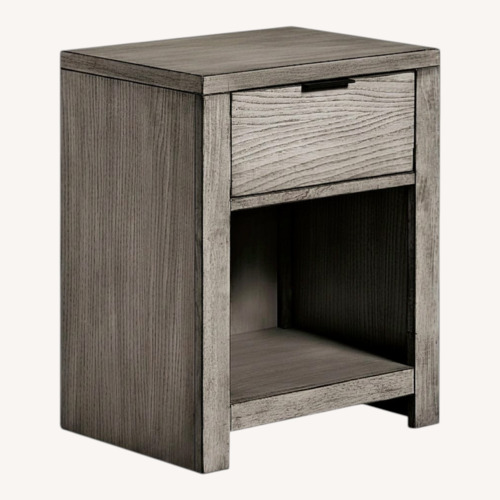 Used Macy's Tribeca Dark Brown Wood Nightstand for sale on AptDeco